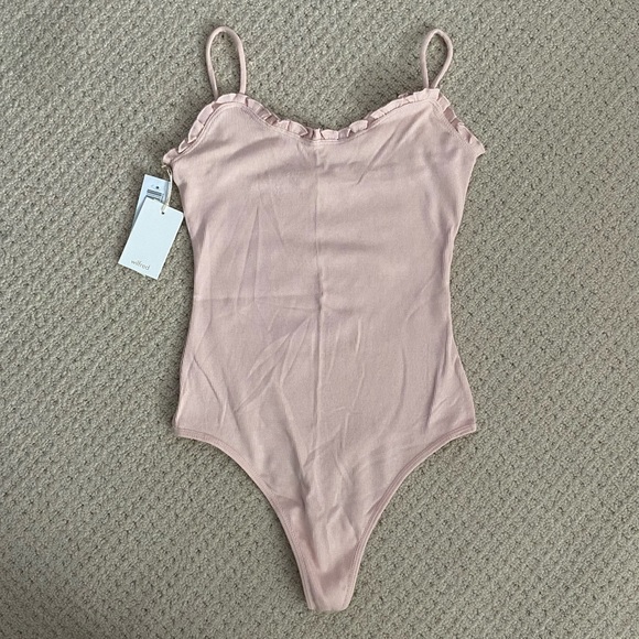 WILFRED Aritiza Adelma pink body suit thong SMALL - Picture 1 of 4
